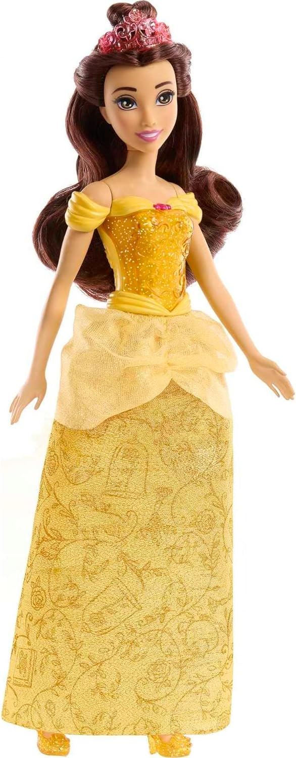 Disney Princess Belle Fashion Doll HLW11 Posable Movie Dress Sparkling Tiara