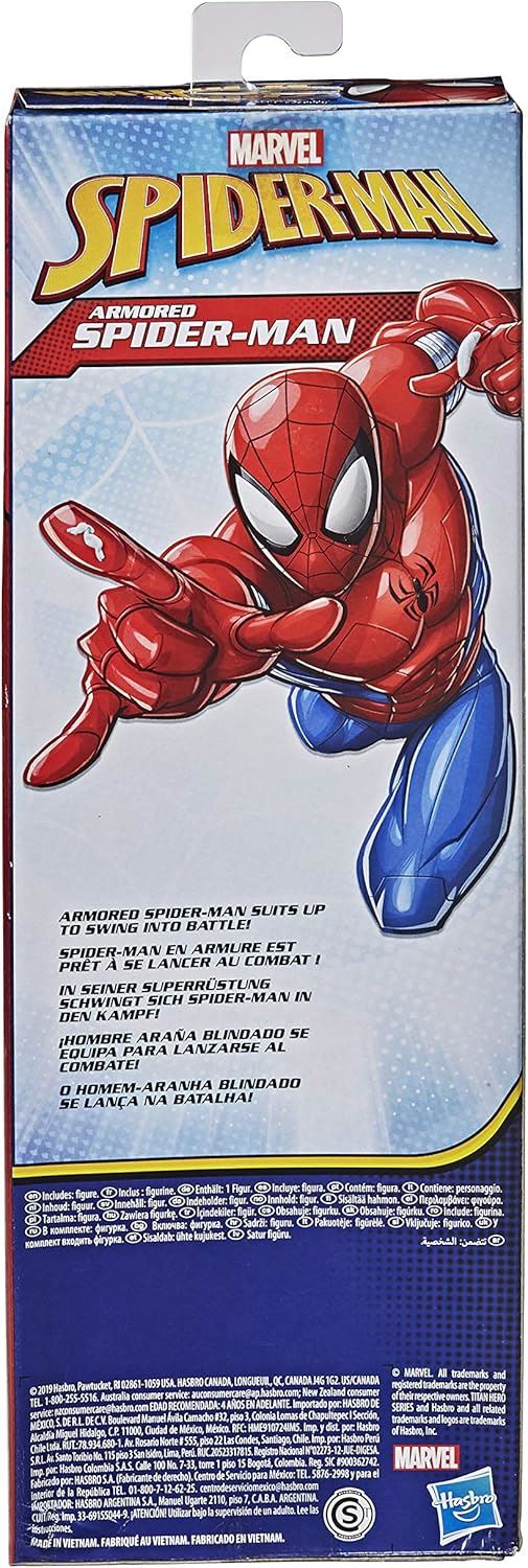 ARMOURED SPIDER-MAN E8522 12" Action Figure Titan Hero Series (Marvel Spider-Man)