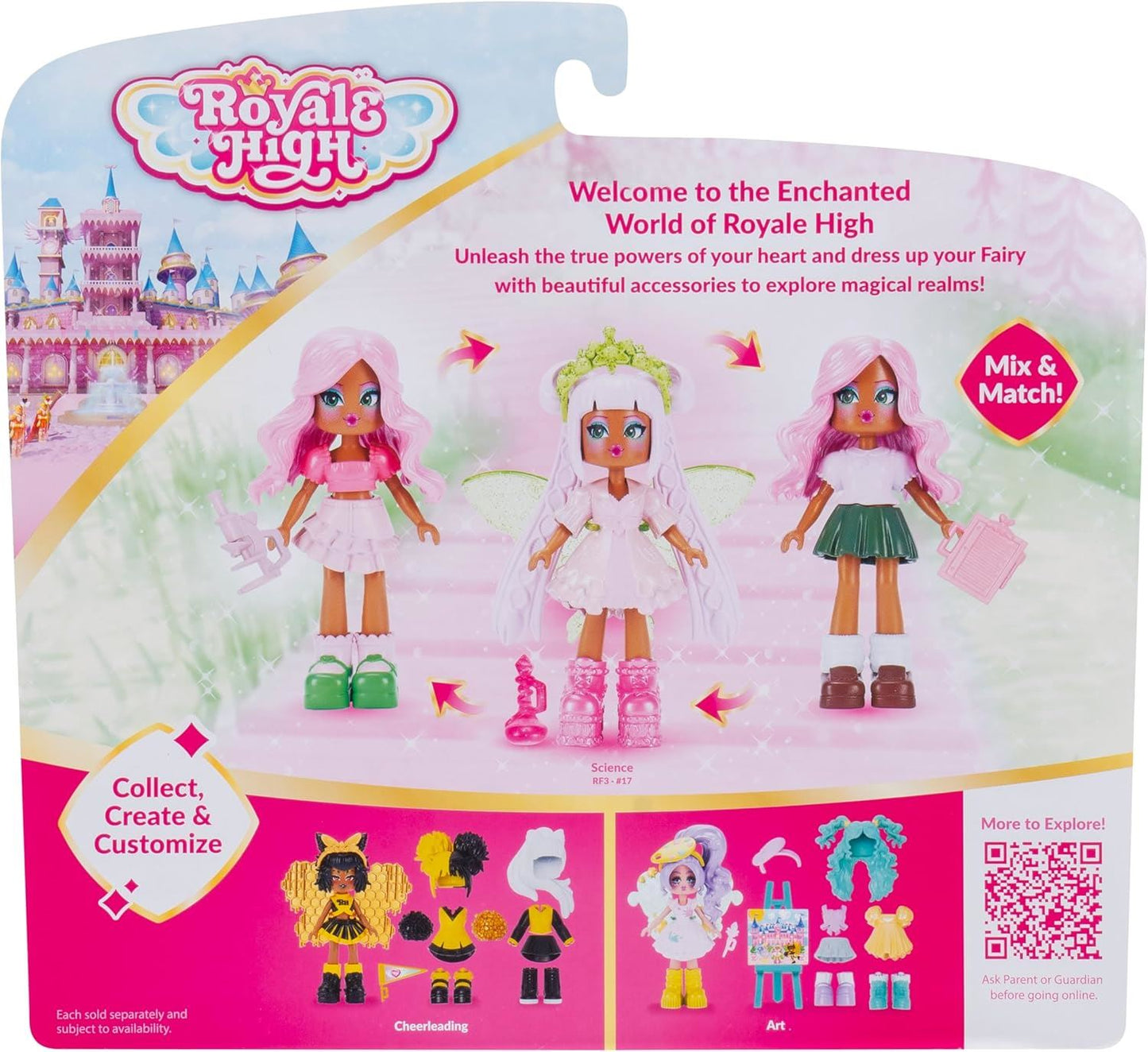 School Spirit Fashion Pack RHY0049 – Royale High Doll Outfit Set with 15 Accessories for Customising Your Character