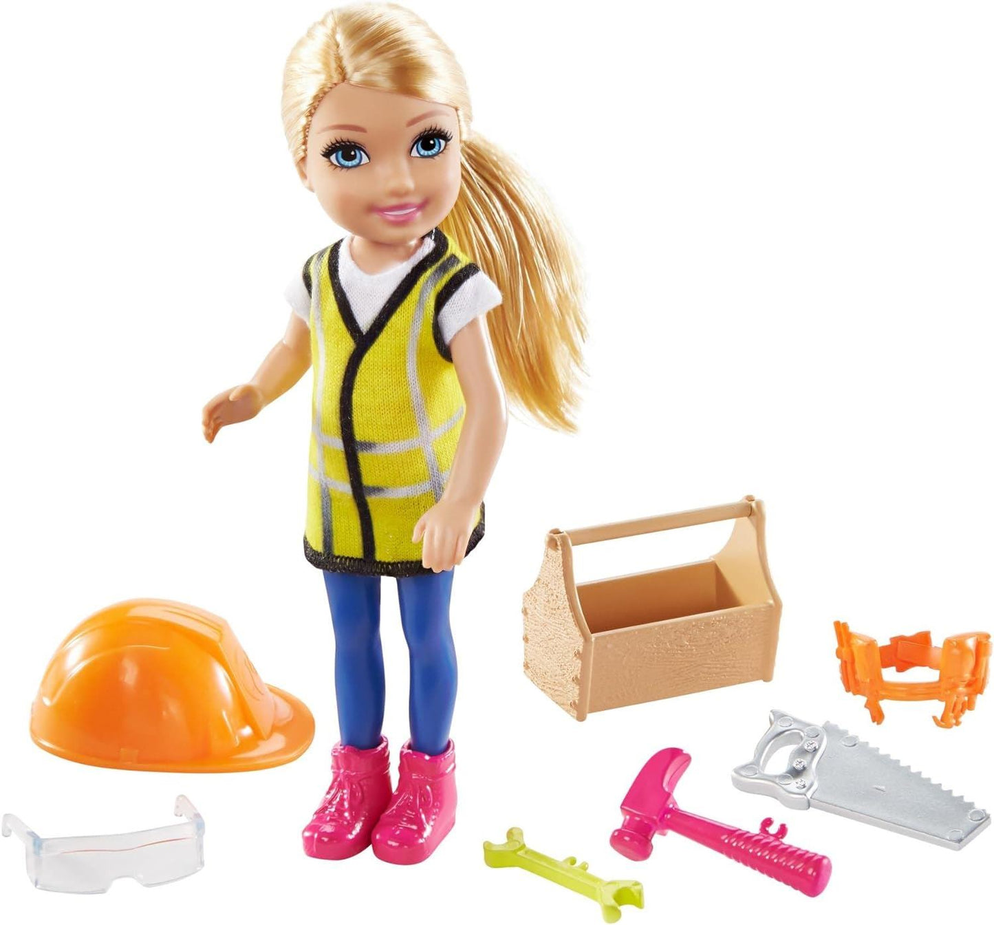 Barbie Chelsea Can Be Construction Worker Doll & Accessories Playset (GTN87)