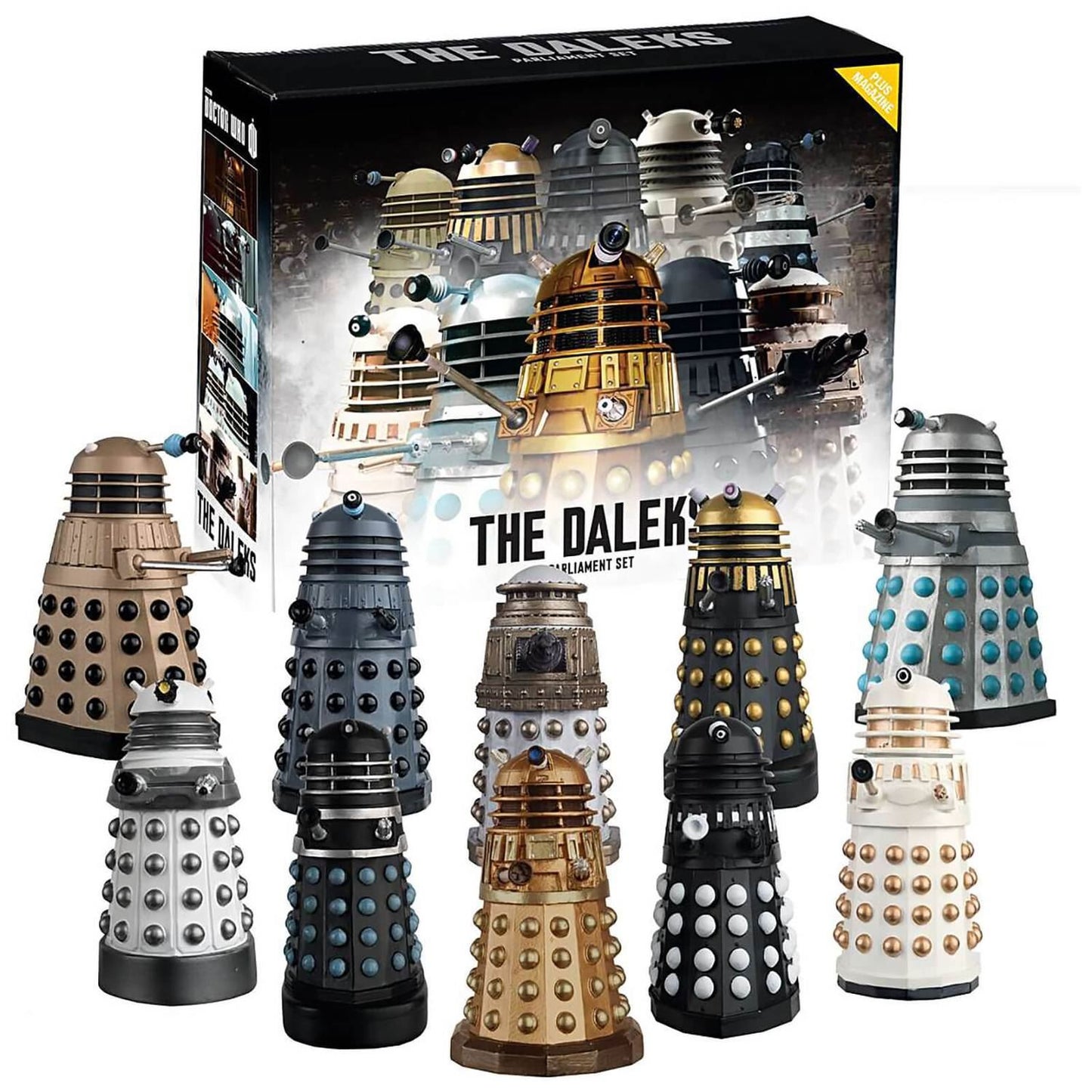 Doctor Who The Daleks Parliament 10 Figure Box Set w/ Magazine DWSUK002 Set #1