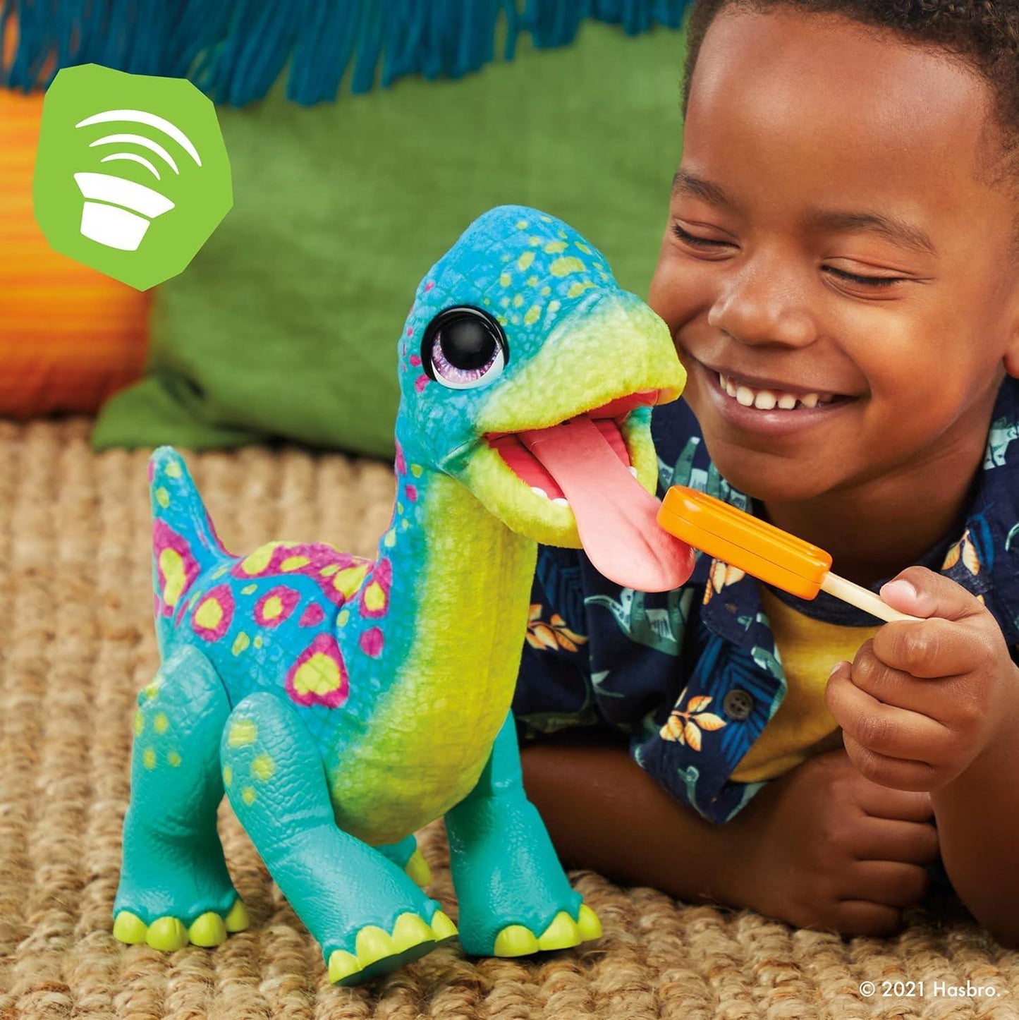 FurReal Snackin' Sam the Bronto F1739 Interactive Animatronic Plush Toy