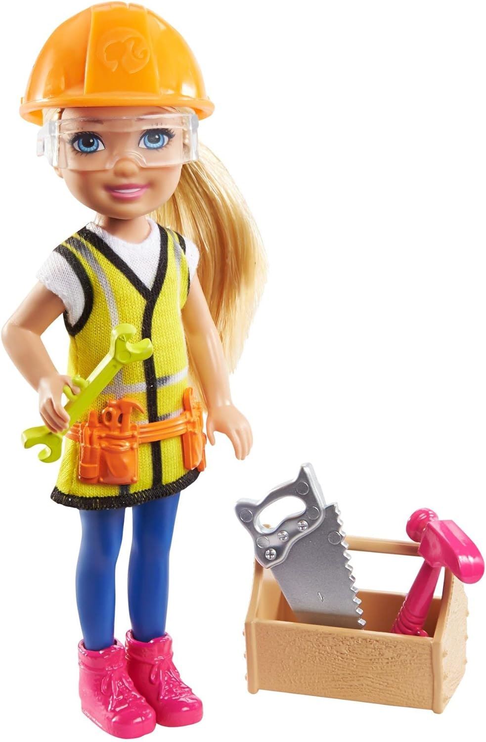 Barbie Chelsea Can Be Construction Worker Doll & Accessories Playset (GTN87)