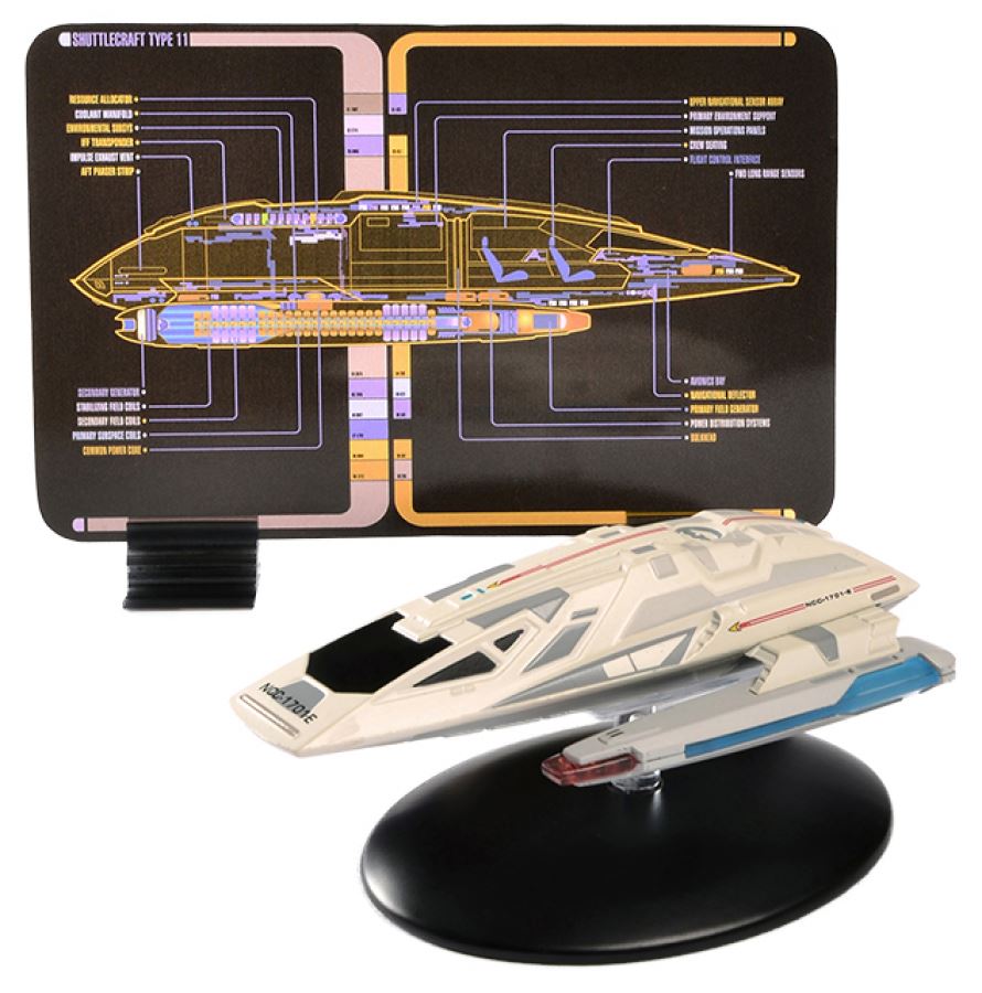 Shuttlecraft Set 3 (Travel Pod, Type 11, Argo & Workbee) Model Die Cast Ships SSSEN402 (Eaglemoss / Star Trek)