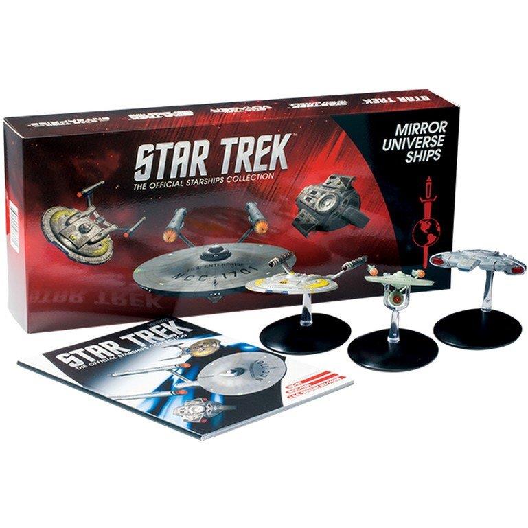 Mirror Universe Ships Set Of 3 (I.S.S. Enterprise NX-01, I.S.S. Defiant NX-74205 & I.S.S. Enterprise NCC-1701) Die-Cast Model SSSUK706 (Eaglemoss / Star Trek)