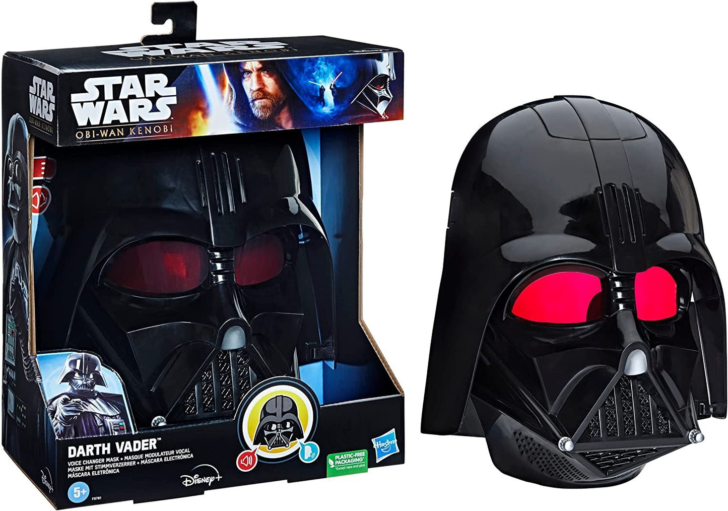 DARTH VADER Star Wars Obi-Wan Kenobi Voice Changing Mask Electronic F5781