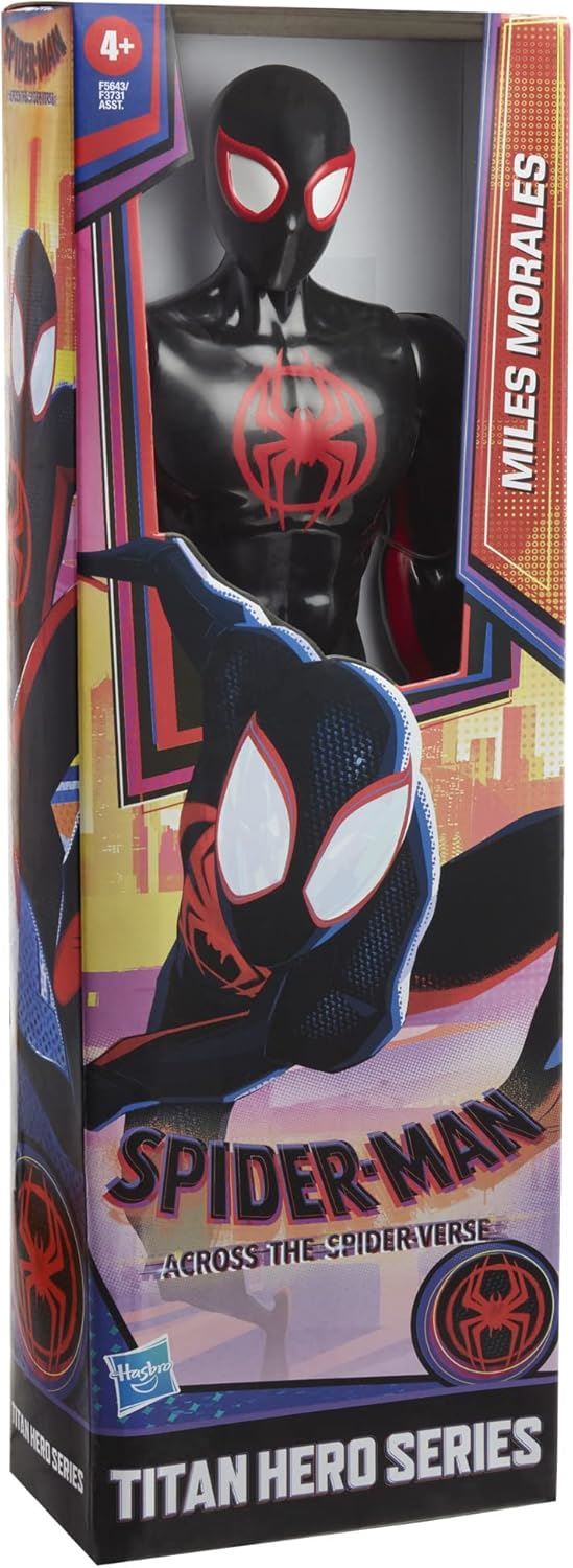 Miles Morales 12″ Action Figure – Marvel Spider-Man: Across the Spider-Verse Titan Hero Series F5643 by Hasbro | Movie-Inspired Super Hero Figure