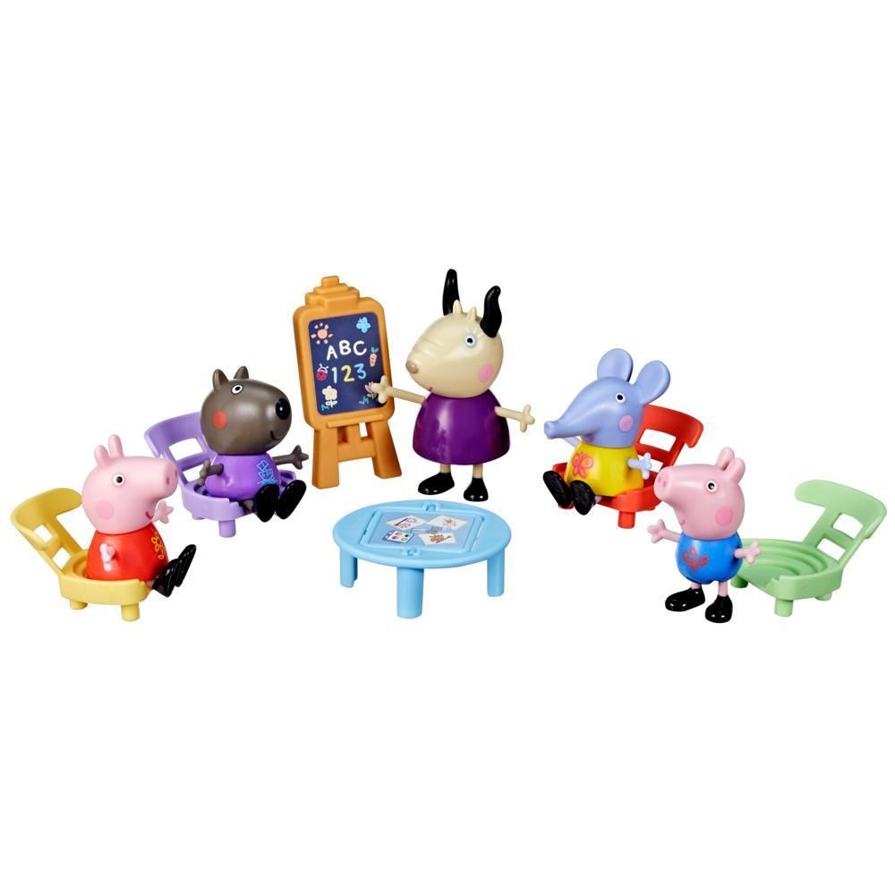 Peppa’s Playgroup F8868 – Peppa Pig 5-Figure Set with Classroom Accessories | Preschool Playset for Kids