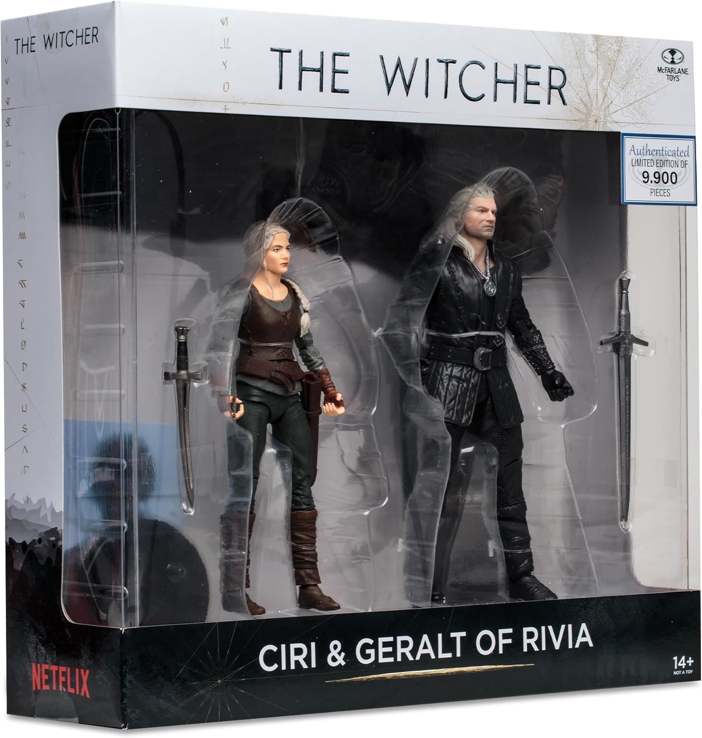 Ciri & Geralt of Rivia 7″ Figure 2-Pack 13813 – The Witcher Season 3 (Netflix) | McFarlane Toys Collector Twin Pack with Accessories