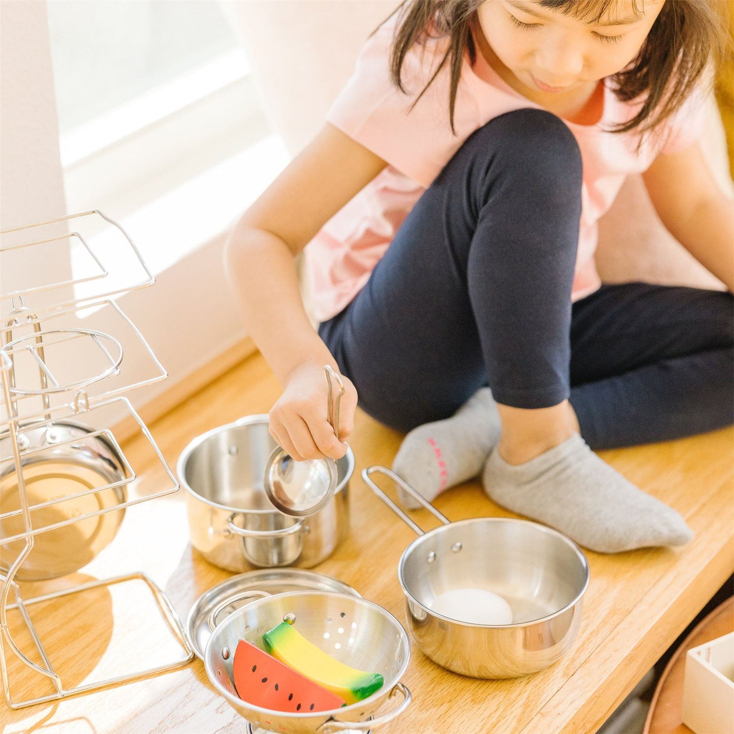Stainless Steel Pots & Pans Play Set 14265 (Melissa & Doug)