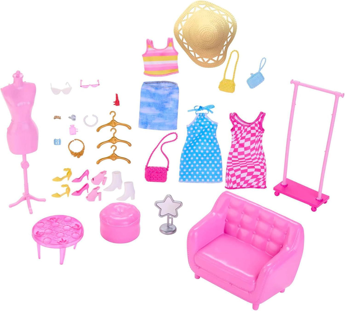 Barbie Doll & Closet Fashion Set HPL78 (Barbie)