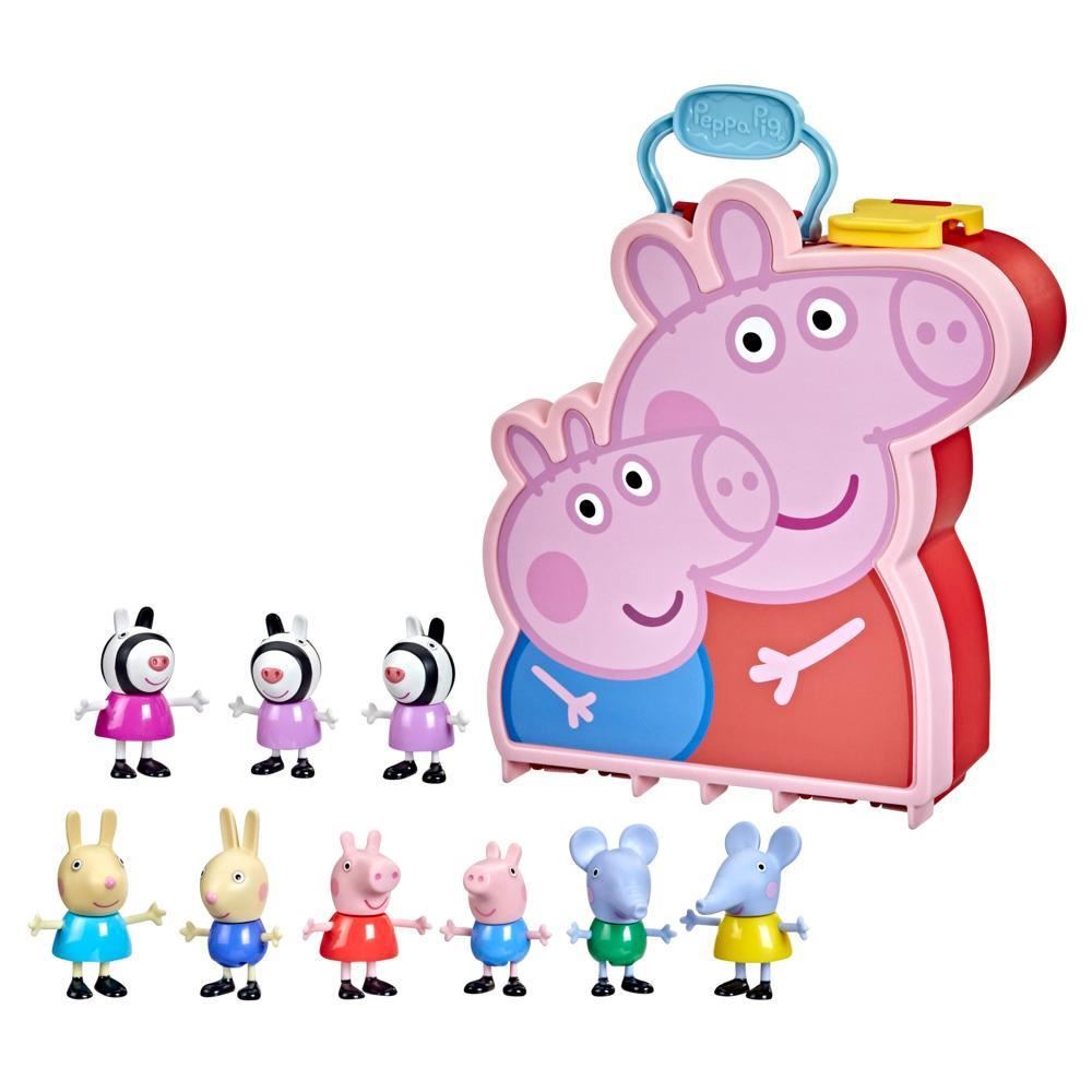 Carry-Along Brothers & Sisters F2173 Peppa's Club 9 Figures in Case (Peppa Pig)