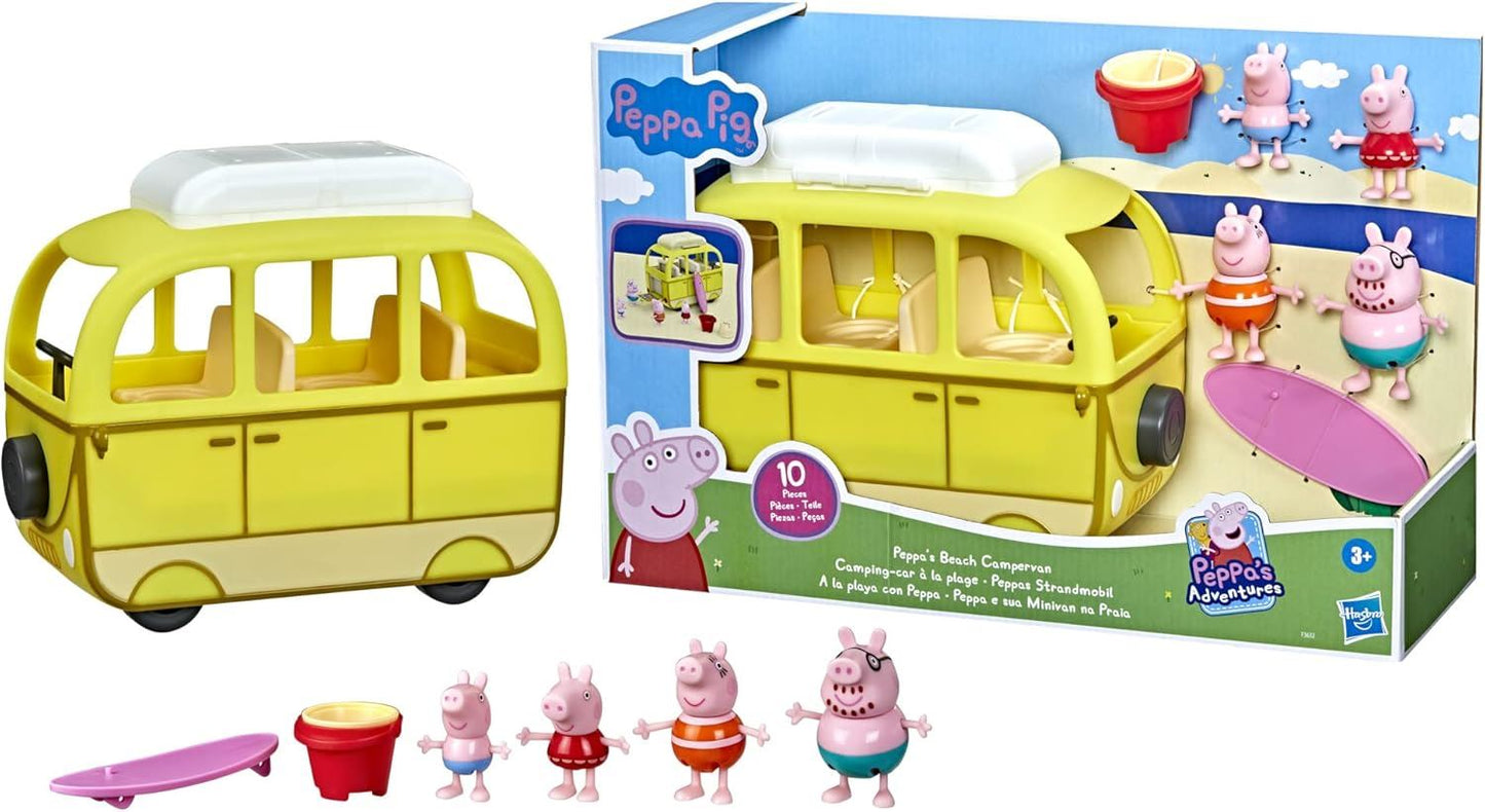 Peppa's Beach Campervan F3632 Vehicle Preschool Playset Toy (Peppa Pig)