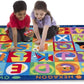Jumbo Activity Rug ABC 123 with 36 Playing Cards 96239 – Melissa & Doug Large Educational Alphabet & Number Play Mat for Kids