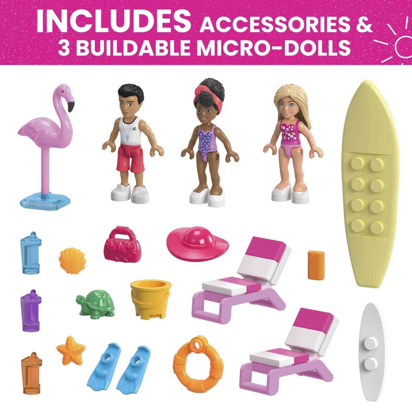 Malibu Dream Boat HPN79 317PCS 10+ Accessories (MEGA Barbie)