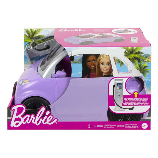 Barbie “Electric Vehicle” with Charging Station HJV36 – Eco-Friendly Barbie Car Playset with Charging Dock & Accessories