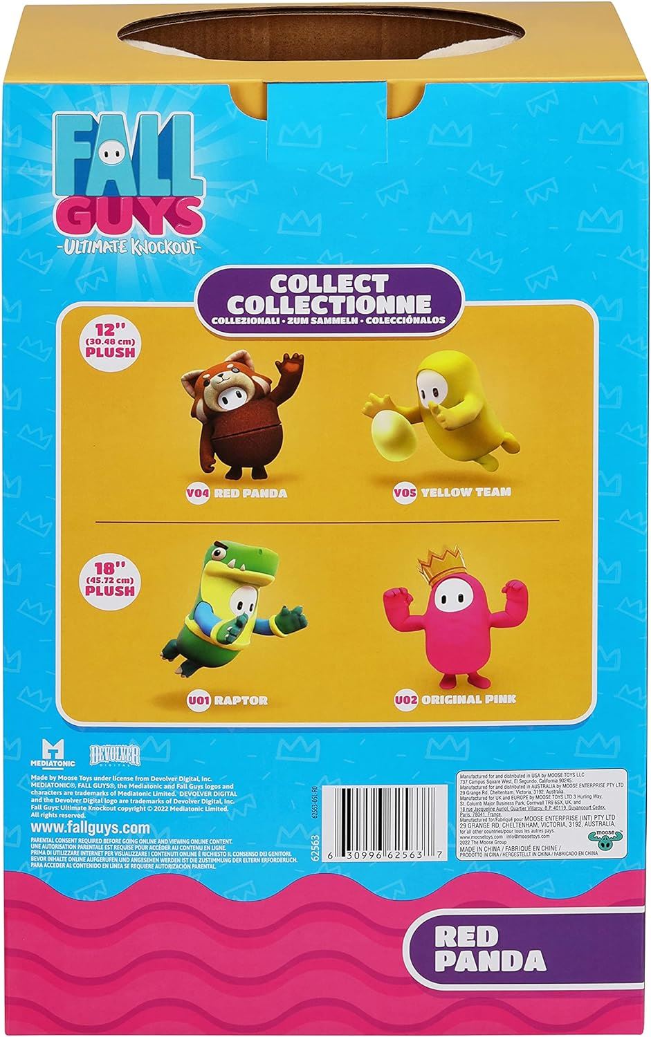 Yellow Team Medium Plush 12" / 30cm Collectible Soft Toy S2 62606 (Fall Guys)