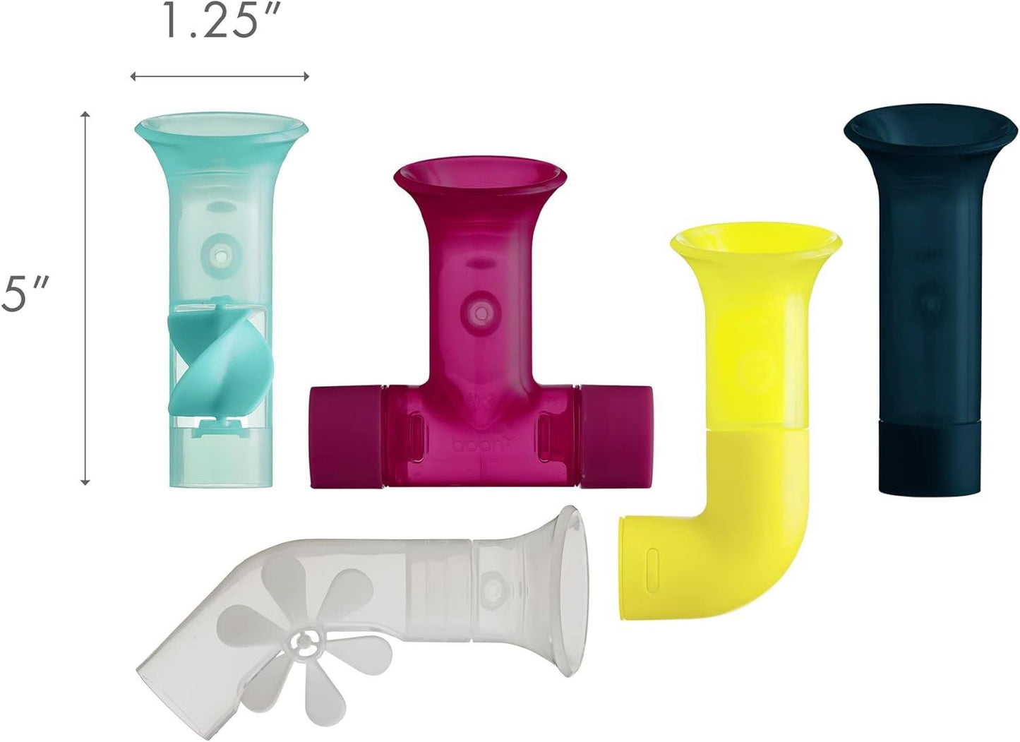 Boon Pipes Building Bath Toy Set B11379 – TOMY Creative Bath Tub Water Pipes & Tubes for Interactive STEM Water Play