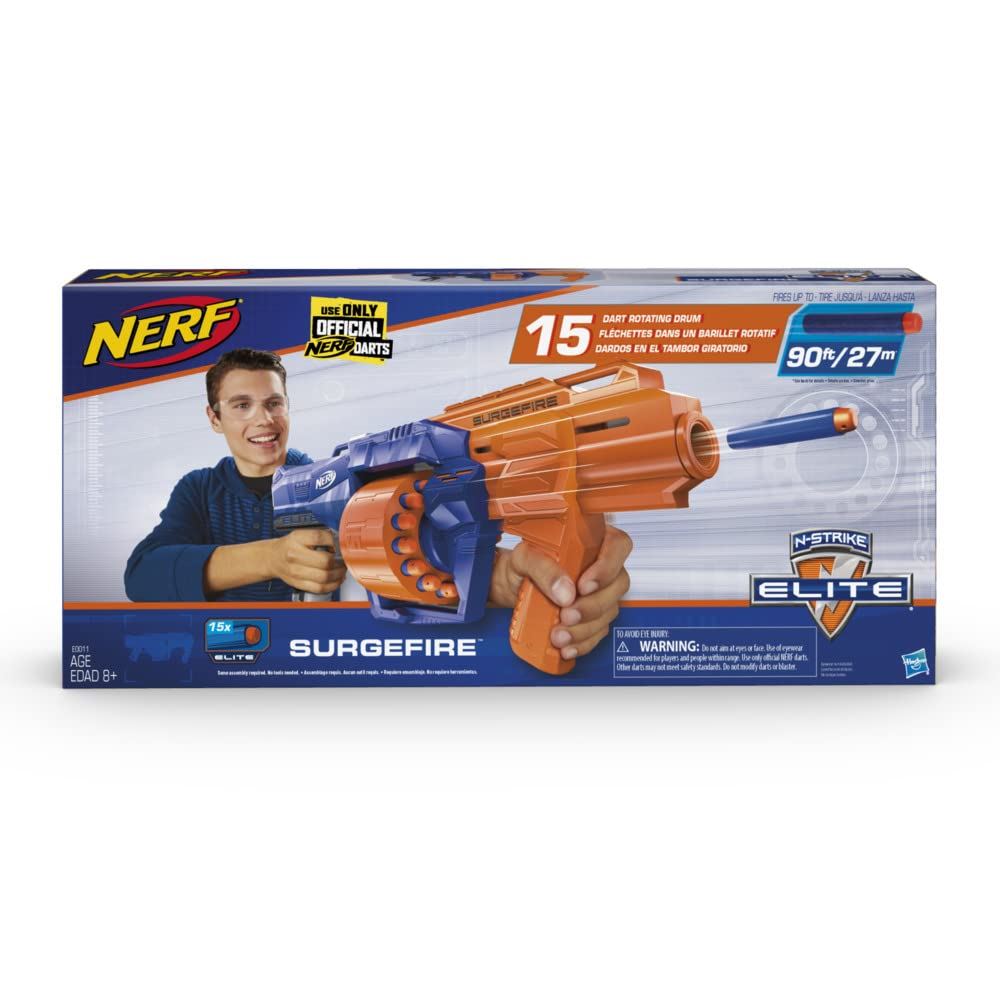 Nerf N-Strike Elite Surgefire Blaster - Rapid-Fire Pump Action Dart Blaster