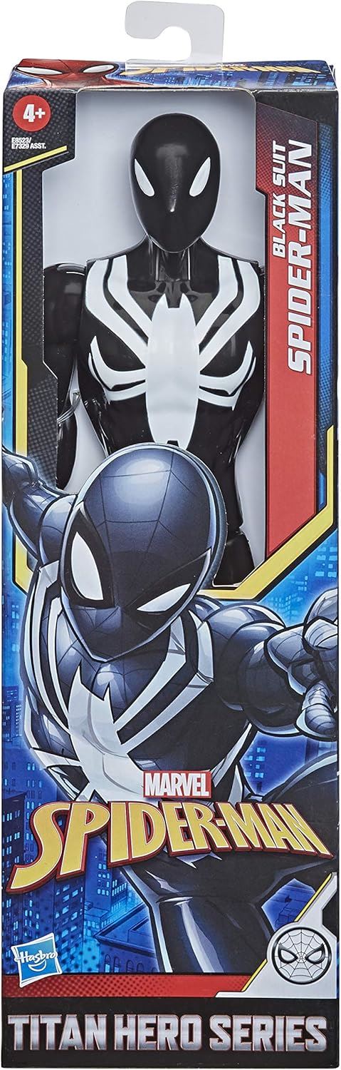 BLACK SUIT SPIDER-MAN E8523 12" Action Figure Titan Hero Series (Marvel Spider-Man)
