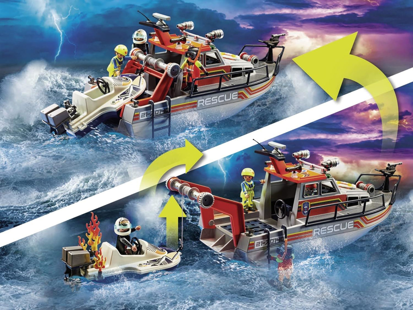 Fire Rescue with Personal Watercraft 70140 City Action Playset (Playmobil)