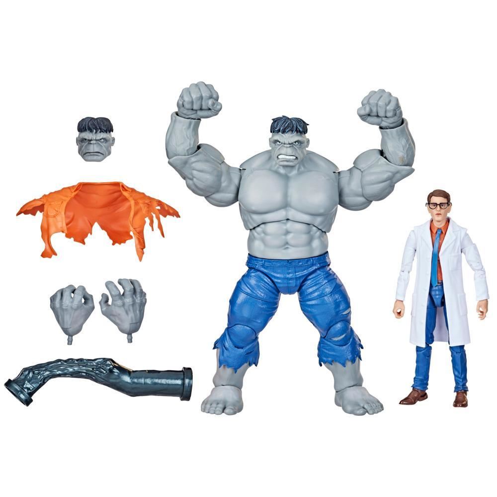 Gray Hulk & Dr. Bruce Banner 6″ Action Figure 2-Pack – Marvel Legends Series F7084 by Hasbro | Comic-Inspired Avengers Duo with Accessories