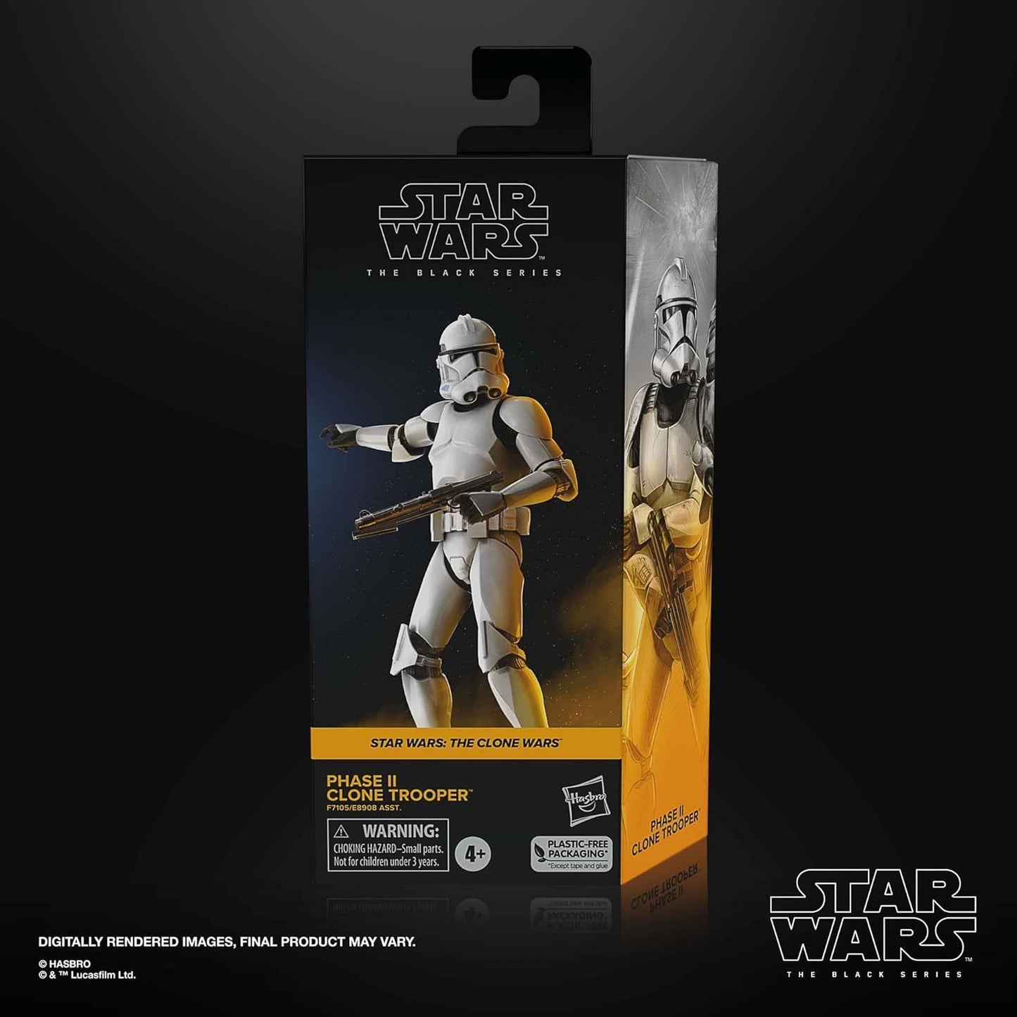 Phase II Clone Trooper 6″ Action Figure – Star Wars The Black Series F7105 (The Clone Wars) by Hasbro | Premium Collector Trooper with Accessories