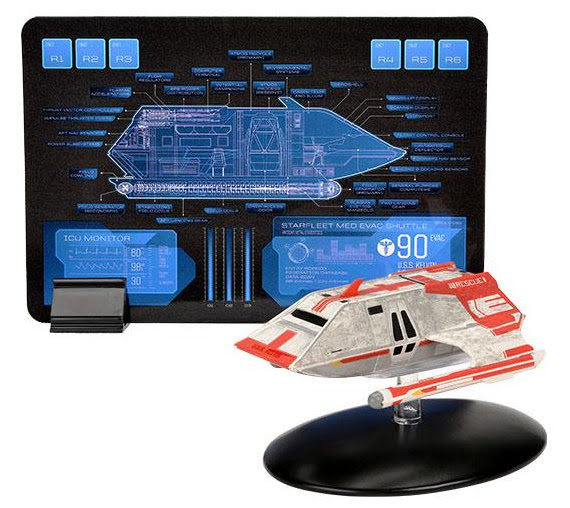 #15 Kelvin-Type Med Evac Shuttle Model Diecast Shuttlecraft Ship (Eaglemoss / Star Trek)