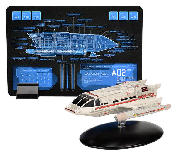 #14 U.S.S. Enterprise Moore-Type Passenger Shuttle Model Diecast Shuttlecraft Ship (Eaglemoss / Star Trek)