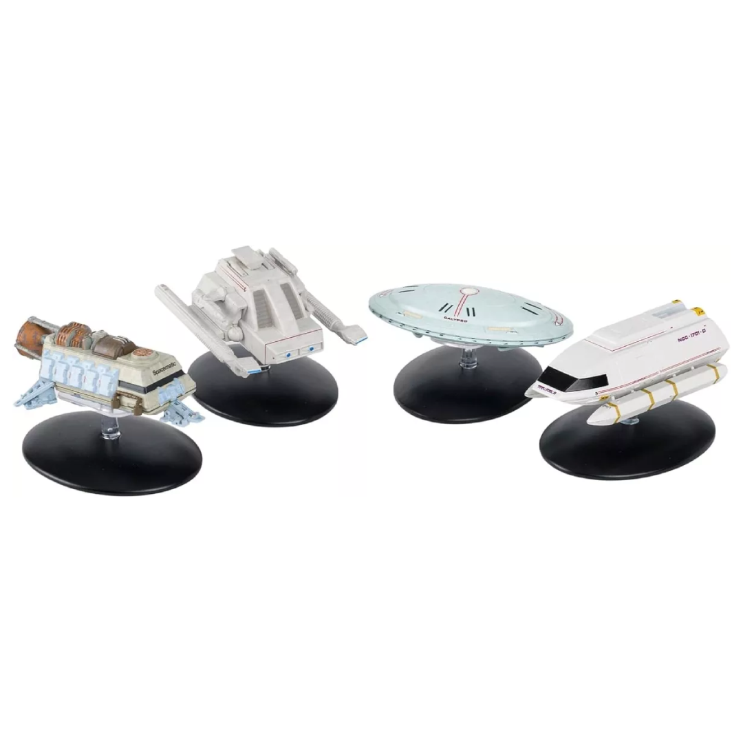 Shuttlecraft Set 7 (Captain’s Yacht, Spacematic Cargo Shuttle Type 9A Docking Shuttle) Model Die Cast Ships (Eaglemoss / Star Trek)