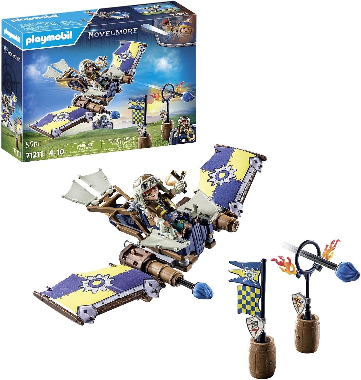 Playmobil Novelmore Dario's Glider Playset 55 Pieces Age 4+ 71211