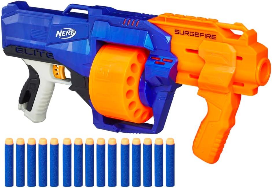 Nerf N-Strike Elite Surgefire Blaster - Rapid-Fire Pump Action Dart Blaster