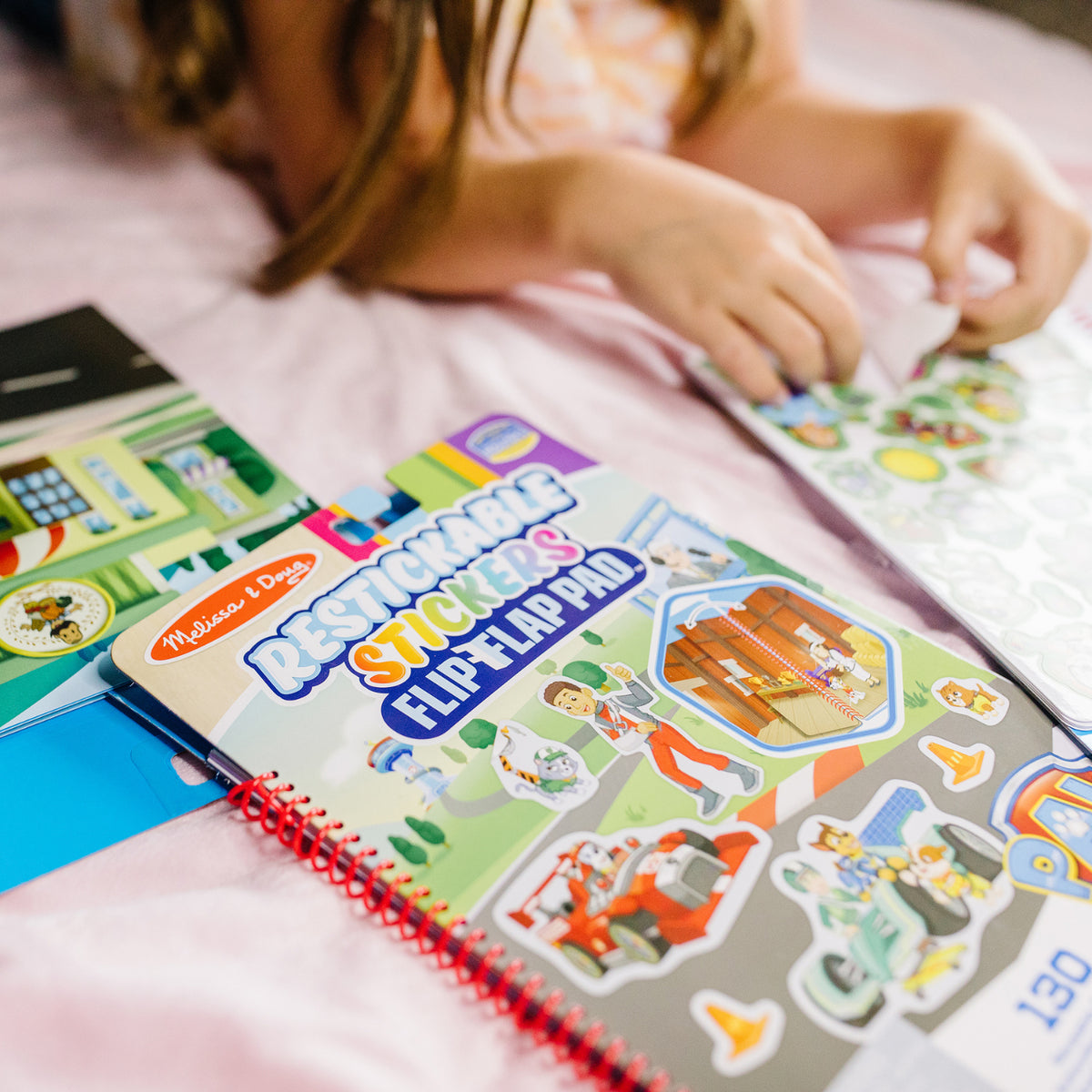 PAW Patrol Flip Flap Pad 130 Reusable Stickers Melissa & Doug 33253
