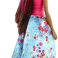 BARBIE Dreamtopia Princess 12" Doll Brunette with Pink Hairstreak Wearing Blue Skirt and Tiara (GJK15)