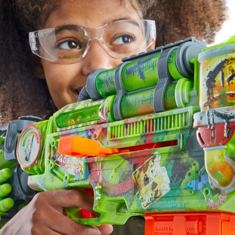 Zombie Corrupter Dart Blaster F8962 – NERF Dart Blaster with 22 Elite Darts | Pump-Action Zombie-Themed Blaster for Kids
