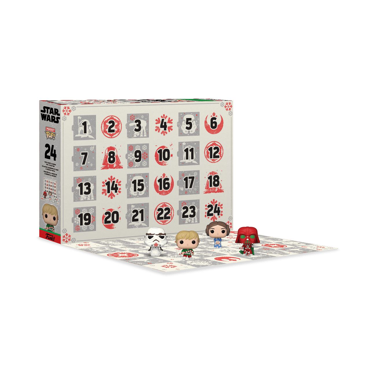 Star Wars Pocket Pop! 24-Day Holiday Advent Calendar 62090 – Funko Christmas Countdown Set with 24 Mini Figures | Official Star Wars Collectible