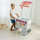 Snacks & Sweets Food Cart 9350 – Melissa & Doug Wooden Pretend Play Ice Cream & Snack Stand for Kids (Wheeled Role-Play Cart)