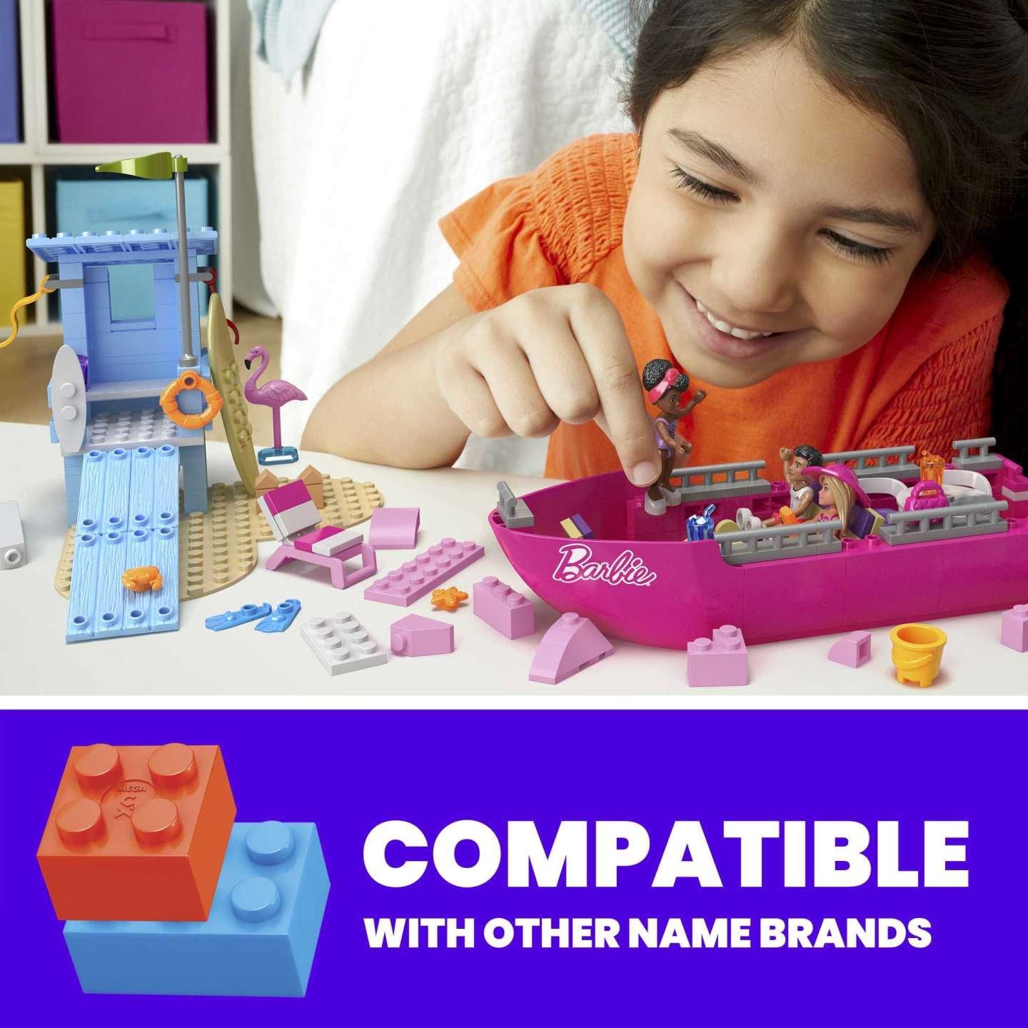 Malibu Dream Boat HPN79 317PCS 10+ Accessories (MEGA Barbie)