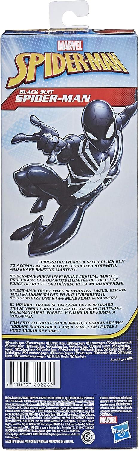 BLACK SUIT SPIDER-MAN E8523 12" Action Figure Titan Hero Series (Marvel Spider-Man)