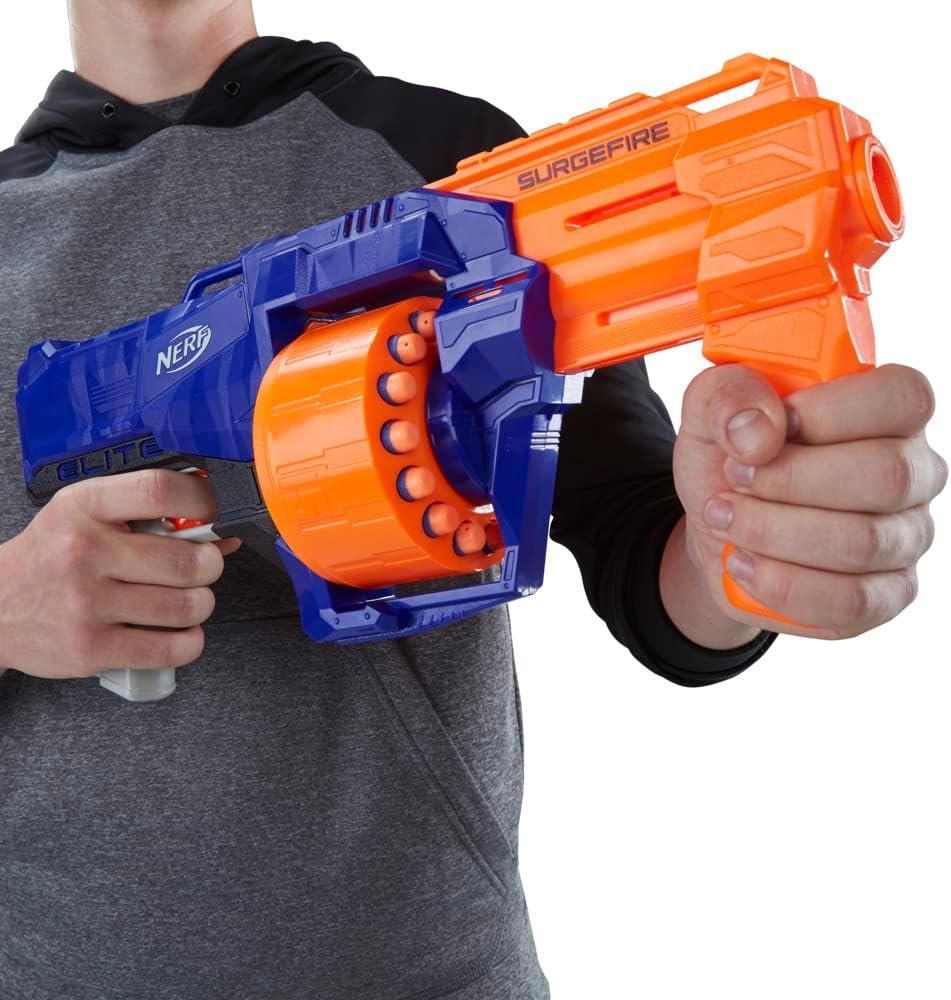 Nerf N-Strike Elite Surgefire Blaster - Rapid-Fire Pump Action Dart Blaster