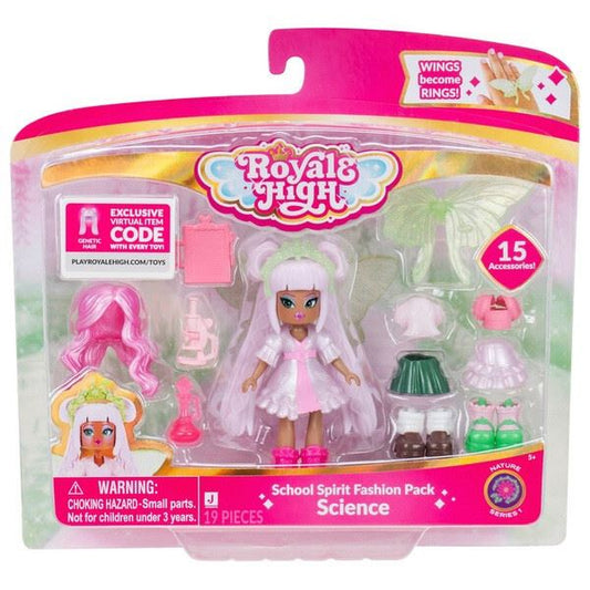School Spirit Fashion Pack RHY0049 – Royale High Doll Outfit Set with 15 Accessories for Customising Your Character