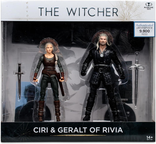 Ciri & Geralt of Rivia 7″ Figure 2-Pack 13813 – The Witcher Season 3 (Netflix) | McFarlane Toys Collector Twin Pack with Accessories