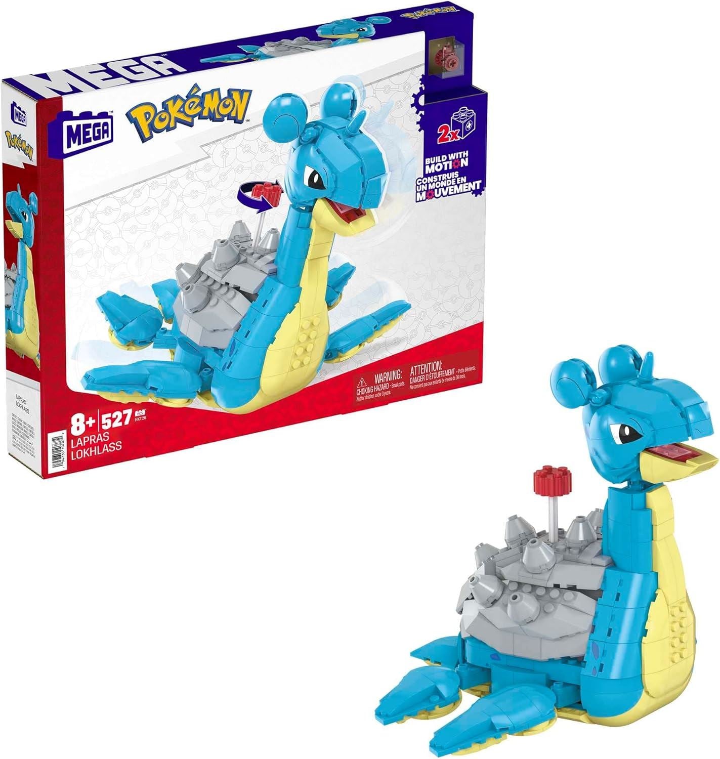 Lapras HKT26 – MEGA Pokémon Building Toy Kit | Buildable Lapras Figure with Ocean-Themed Accessories (Official MEGA Construx Set)