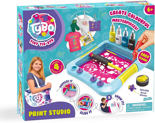 Tybo Print Studio Tidy Tie Dye Design Stencil Set Kids Creative Toy Gift 6+