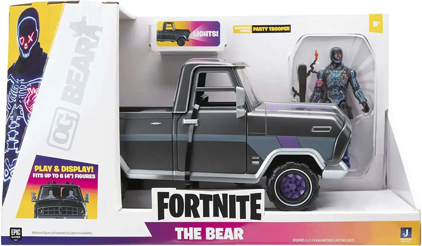 Fortnite THE BEAR Joy Ride Vehicle with Exclusive 4" Party Trooper Figure Playset