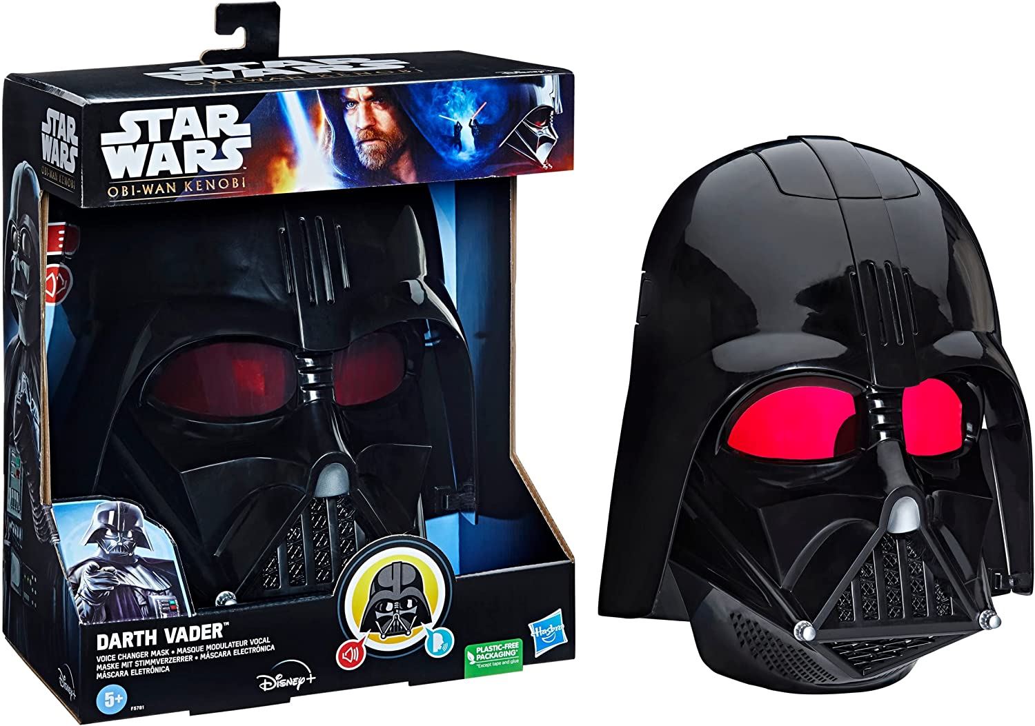 DARTH VADER Star Wars Obi-Wan Kenobi Voice Changing Mask Electronic F5781