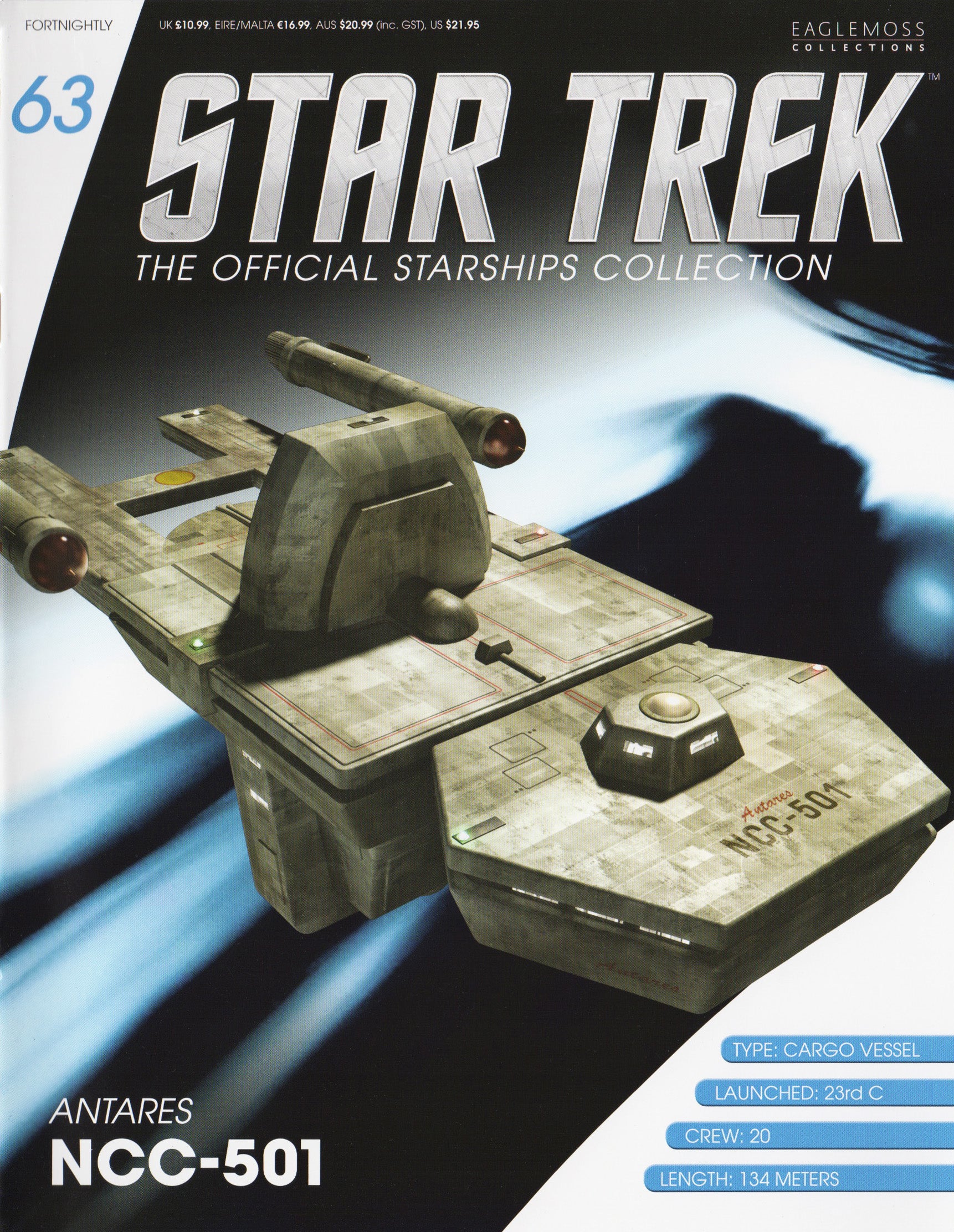 #63 Antares NCC-501 Starship Die-Cast Model (Eaglemoss / Star Trek)