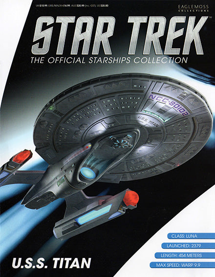 #05 U.S.S. Titan NCC-80102 (Luna Class) Model Diecast Ship BONUS ISSUE (Eaglemoss / Star Trek)